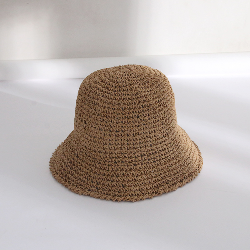 Handwoven Straw Sun Hat Women Wide Brim Summer Visor Bucket Hat 7