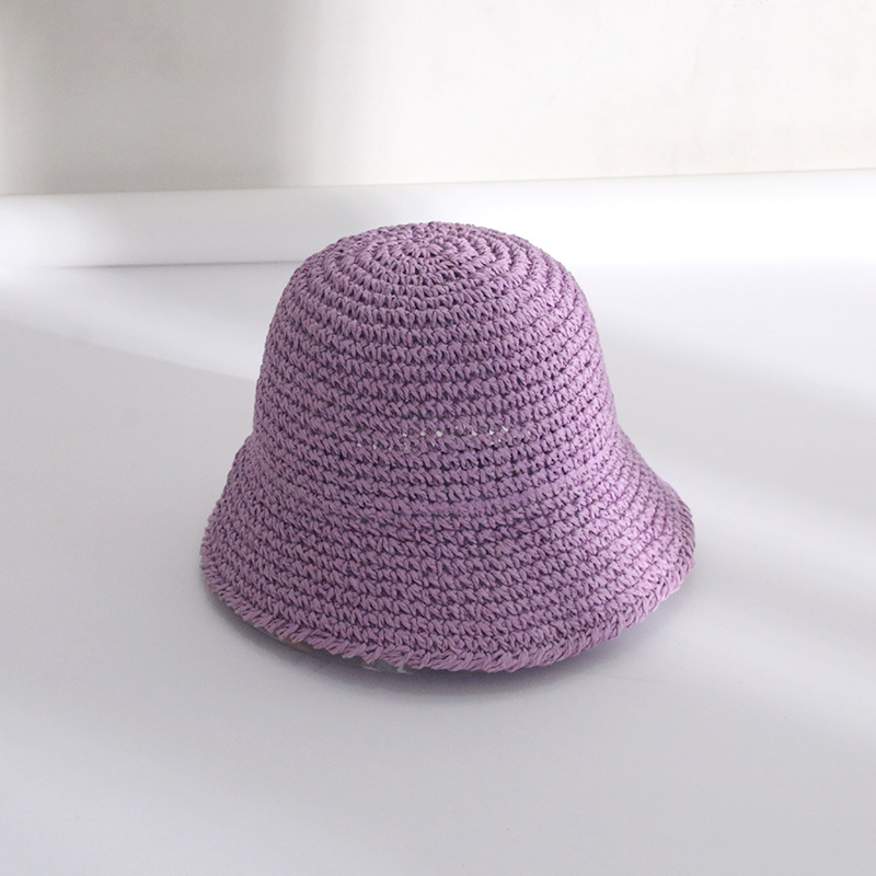 Handwoven Straw Sun Hat Women Wide Brim Summer Visor Bucket Hat 8