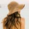 Foldable Straw Sun Visor Hat For Women Wide Brim Beach Travel Summer Hat 0