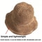 Foldable Straw Sun Visor Hat For Women Wide Brim Beach Travel Summer Hat 1