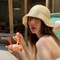 Foldable Straw Sun Visor Hat For Women Wide Brim Beach Travel Summer Hat 2