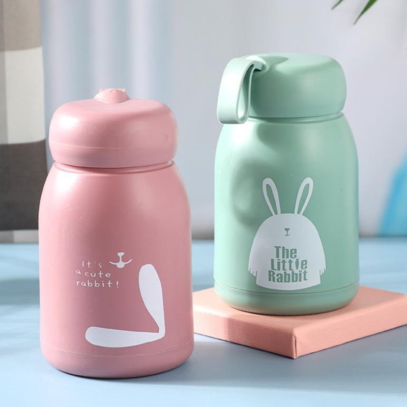 Cute Mini Thermos Bottle Stainless Steel Smart Temperature Water Bottle For Kids Girls 2
