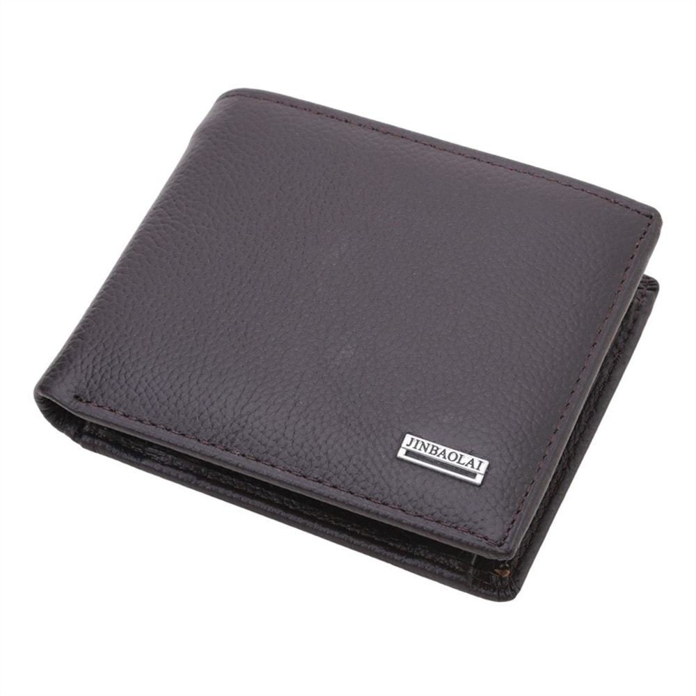 Genuine Leather Slim Men Wallet Compact Waterproof Card Holder With Coin Pocket 7