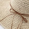 Korean Straw Sun Hat For Women Wide Brim Beach Visor Bucket Hat 5