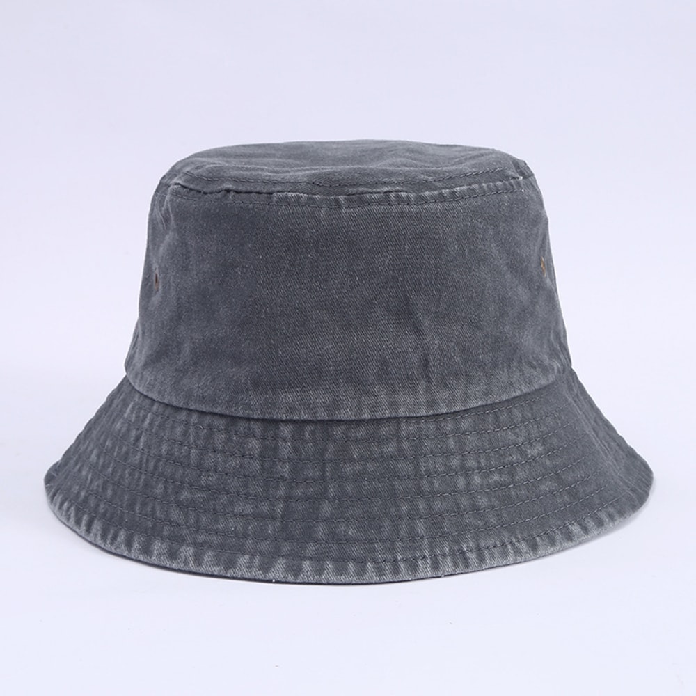 Retro Washed Denim Bucket Hat Lightweight Sun Protection Fisherman Hat For Outdoor Travel 6