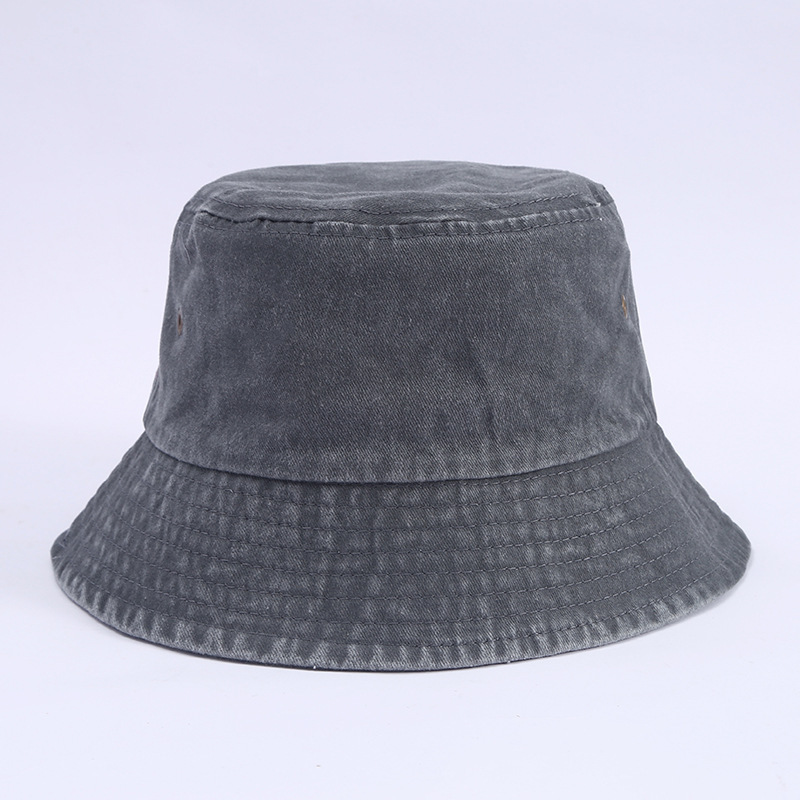 Retro Washed Denim Bucket Hat Lightweight Sun Protection Fisherman Hat For Outdoor Travel 6