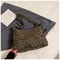Leopard Print Canvas Tote Bag Large Capacity Crossbody Shoulder Bag for Women
