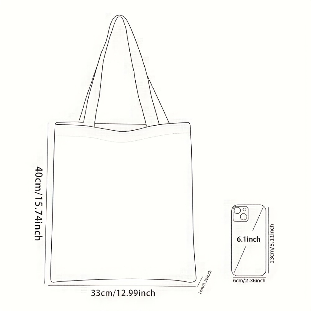 Tulip Print Canvas Tote Bag Reusable Floral Handbag Backpack 4