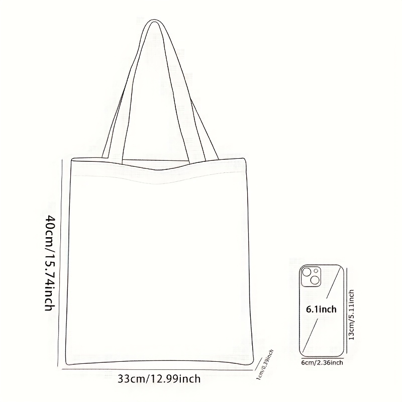 Tulip Print Canvas Tote Bag Reusable Floral Handbag Backpack 4