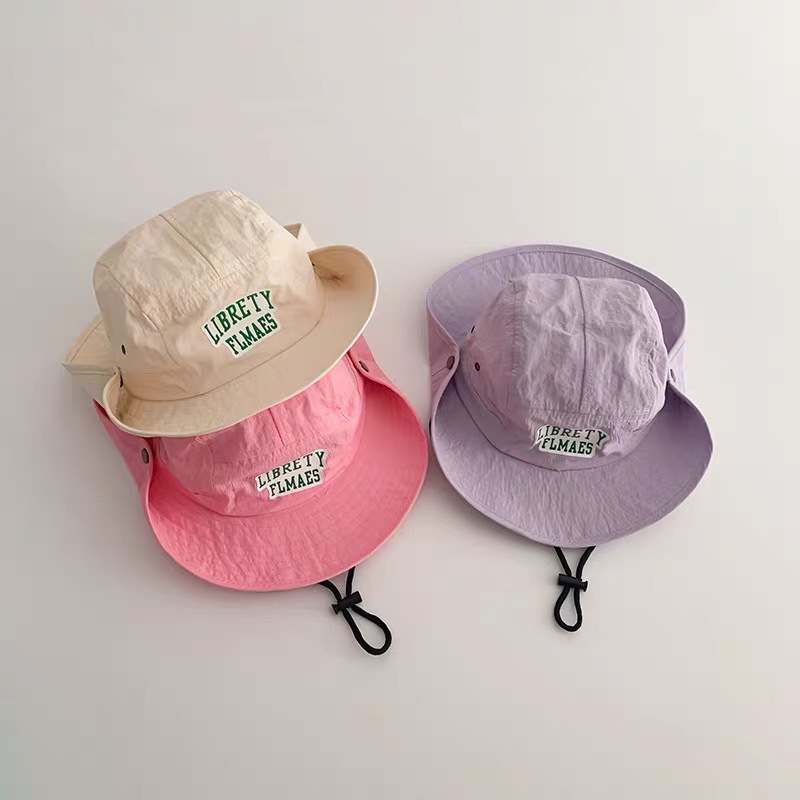 Kids Breathable Bucket Hat Quick Dry Toddler Summer Sun Hat Korean Style 5