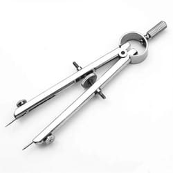 precision metal bow compass set geometry drawing tool with lock and adjustment wheel