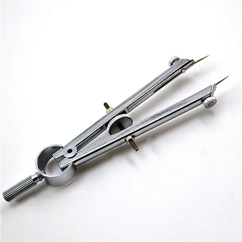 Precision Metal Bow Compass Set Geometry Drawing Tool With Lock And Adjustment Wheel 2