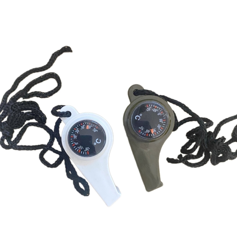 Emergency Survival Whistle with Compass and Thermometer Outdoor Safety Tool