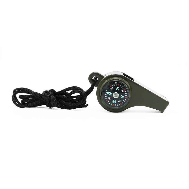 Emergency Survival Whistle with Compass and Thermometer Outdoor Safety Tool
