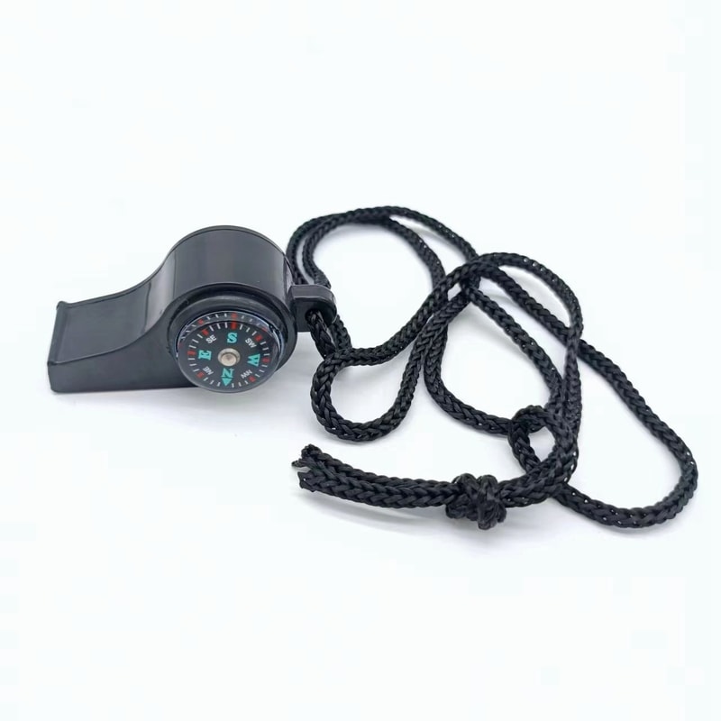 Emergency Survival Whistle with Compass and Thermometer Outdoor Safety Tool