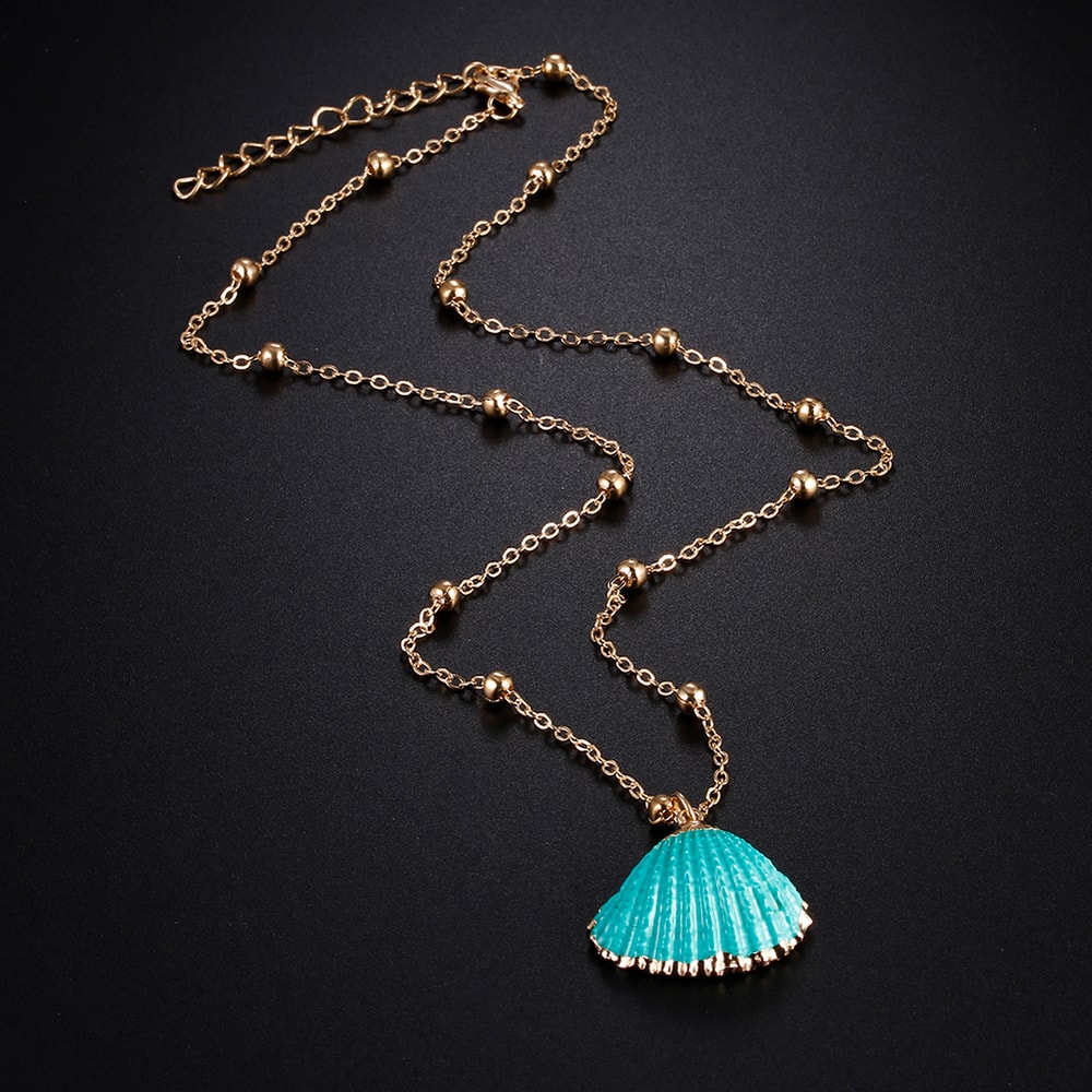 Boho Shell Necklace Cowrie Conch Pendant Beach Jewelry For Women 0