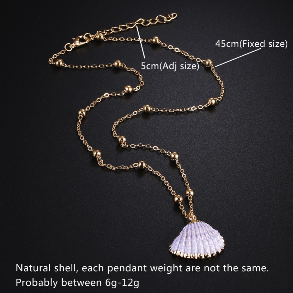 Boho Shell Necklace Cowrie Conch Pendant Beach Jewelry For Women 2