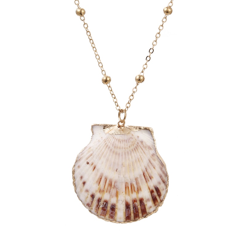 Boho Shell Necklace Cowrie Conch Pendant Beach Jewelry For Women 10