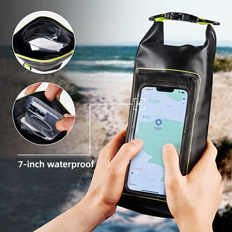 Waterproof Dry Bag With Touch Screen Window Lightweight Kayak Shoulder Bag For Outdoor Adventures 1