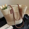 Large Capacity Straw Beach Bag Women Summer Travel Shoulder Tote 1