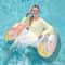 Inflatable Sequin Pool Float Chair U Shaped Lounge for Beach and Pool Relaxation