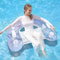 Inflatable Sequin Pool Float Chair U Shaped Lounge for Beach and Pool Relaxation