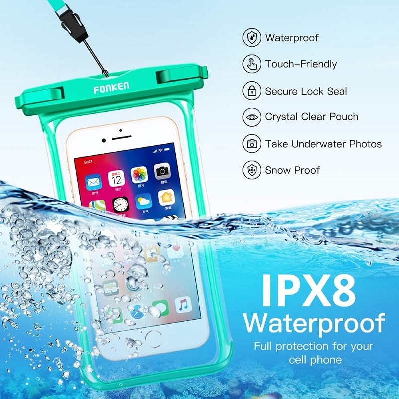 Universal Waterproof Phone Case Dry Bag Underwater Pouch for Swimming and Beach