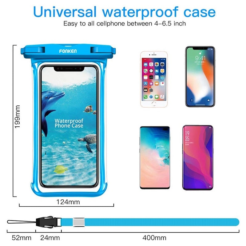 Universal Waterproof Phone Case Dry Bag Underwater Pouch for Swimming and Beach