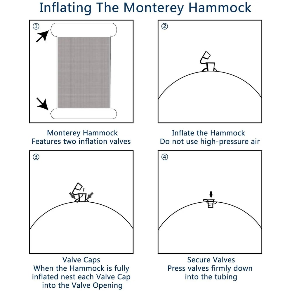 Inflatable Water Hammock Pool Float Foldable Lounge Chair For Beach And Swimming Relaxation 3