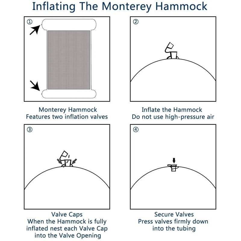 Inflatable Water Hammock Pool Float Foldable Lounge Chair For Beach And Swimming Relaxation 3