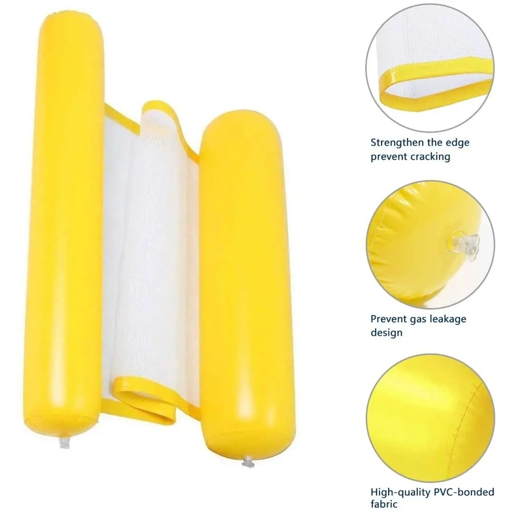 Inflatable Water Hammock Pool Float Foldable Lounge Chair For Beach And Swimming Relaxation 4