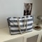 Waterproof Foldable Beach Bag Large Striped Canvas Travel Tote 0
