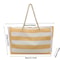 Waterproof Foldable Beach Bag Large Striped Canvas Travel Tote 5