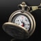 Vintage Compass Pocket Watch Necklace Brass Pyramid Eye Navigation Pendant 0