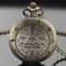 Vintage Compass Pocket Watch Necklace Brass Pyramid Eye Navigation Pendant 2