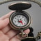 Vintage Compass Pocket Watch Necklace Brass Pyramid Eye Navigation Pendant 4