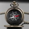 Vintage Compass Pocket Watch Necklace Brass Pyramid Eye Navigation Pendant 6