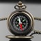 Vintage Compass Pocket Watch Necklace Brass Pyramid Eye Navigation Pendant 8