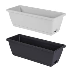 rectangular window box planter with drainage tray indoor outdoor garden pots set
