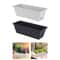 Rectangular Window Box Planter With Drainage Tray Indoor Outdoor Garden Pots Set 3