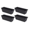 Rectangular Window Box Planter With Drainage Tray Indoor Outdoor Garden Pots Set 4