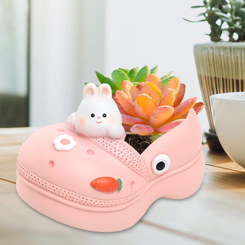 Creative Resin Planter Pot With Drainage Hole Decorative Indoor Flower Pot 5