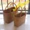 Handmade Seagrass Woven Basket Boho Storage Tote For Home Decor And Plant Styling 1