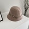 Wool Bucket Hat Winter Cashmere Blend Warm Unisex Fashion Cap With Belt Detail 6
