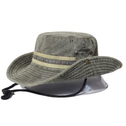 wide brim boonie hat outdoor sun protection cotton bucket hat for fishing hiking safari