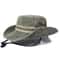 Wide Brim Boonie Hat Outdoor Sun Protection Cotton Bucket Hat for Fishing Hiking Safari
