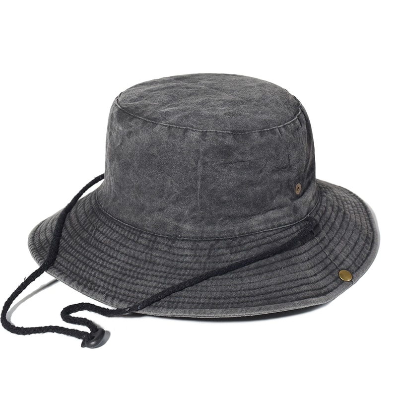 Wide Brim Boonie Hat Outdoor Sun Protection Cotton Bucket Hat for Fishing Hiking Safari