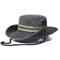 Wide Brim Boonie Hat Outdoor Sun Protection Cotton Bucket Hat for Fishing Hiking Safari