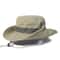 Wide Brim Boonie Hat Outdoor Sun Protection Cotton Bucket Hat for Fishing Hiking Safari