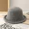 Women Winter Wool Fedora Hat Knitted British Rolled Brim Topper